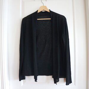 Wool blend open cardigan
